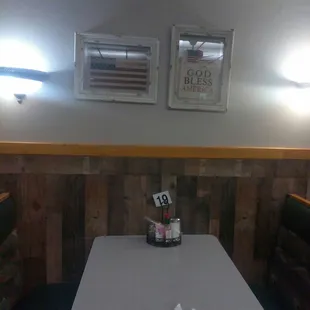 a table with two toothbrushes on it