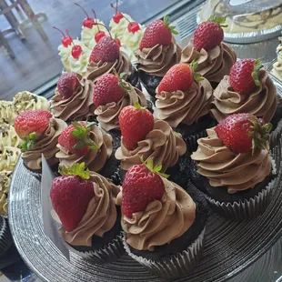 a variety of cupcakes