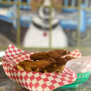 a dog in the background