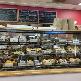 Take your pick of bagel types!? Yum!!