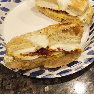 Bacon, egg, cheese &amp; chive cream cheese bagel