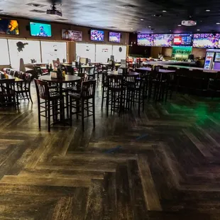 a view of the dining area