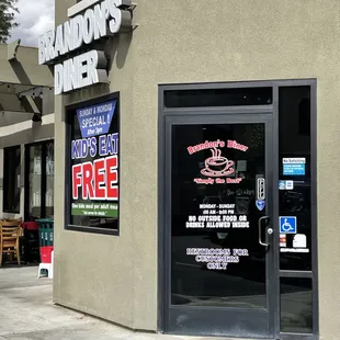 Front Entrance to Brandon&apos;s Diner