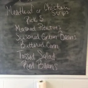 Special menu of the day