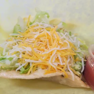 Their Taco Tuesday shredded beef crispy taco, $1.99.  Liked it, and a good deal, but it is Americanized.