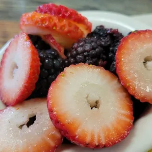 I told them I was eating keto style, so one of my sides ended up being berries.  Nice!