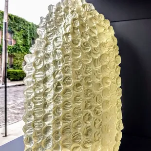 Bubble wrap covered in glass