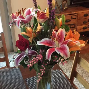 Bought flowers for my then girlfriend to help me propose. She said yes. So big thank you to Brandt's!