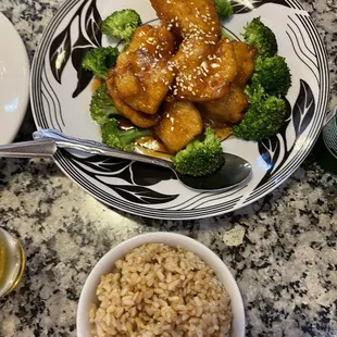 Geral Taos chicken with brown rice