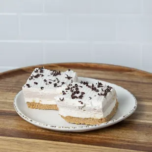 a slice of cake on a plate