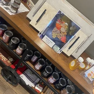 Charcuterie and accompaniment options  are available