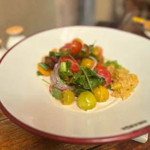 a plate of food on a table