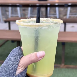 The most delicious sour apple margarita in history.