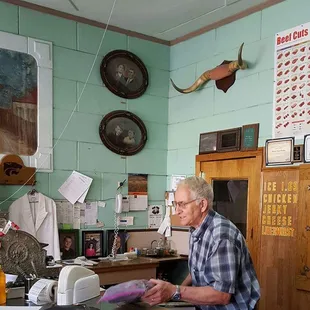 a man working in his shop