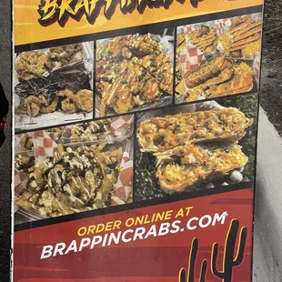 a sign for brappin crabs