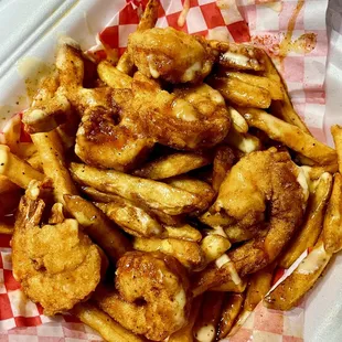 Honey Garlic Fried Shrimp w/ Fries