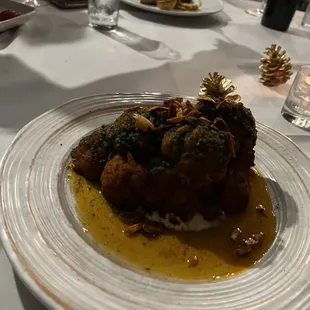 a plate of food on a table