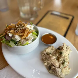a plate of food on a table