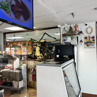 the inside of a restaurant