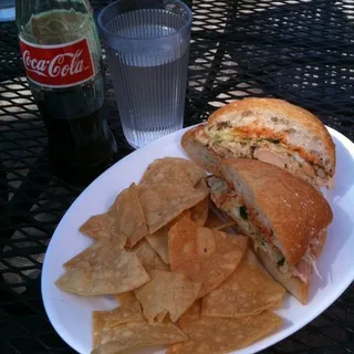 Smothered Pulled Chicken Sandwich