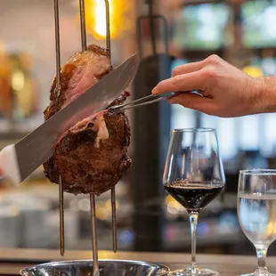 Try our juicy grilled ribeye, sizzling with flavor and aroma, ready to be savored with every succulent bite. A carnivore's dream come true.