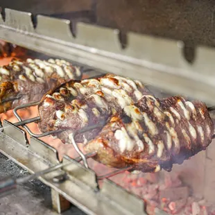 Top sirloin with Mozzarella cheese