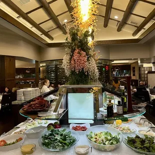 Salad bar with limited selection.