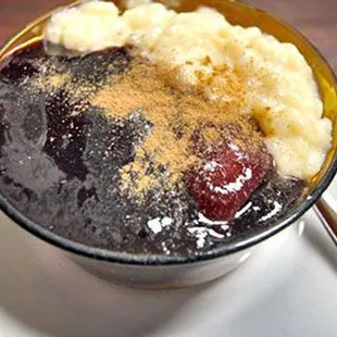 Combimado (El clásico) mazamorra morada y Arroz con leche