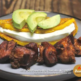 Areally nice Pork Meat and a tasty cachapa