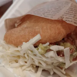 Arepas with chicken cheese and guacamole