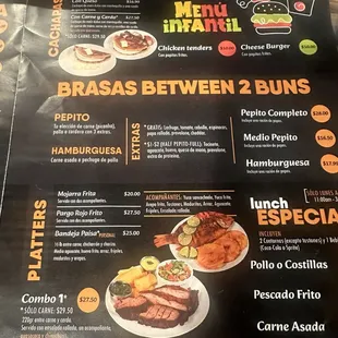 Menu is in Spanish, I&apos;m not sure if they have one in English.