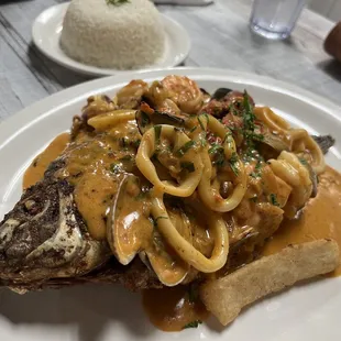 a plate of food on a table