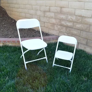 Standard and child size chairs for rent