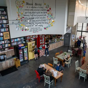 the interior of a coffee shop