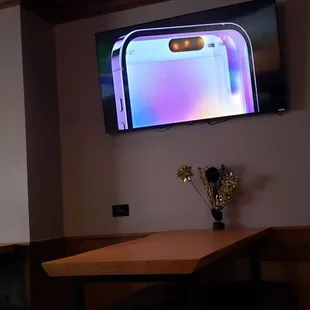 a flat screen tv mounted on the wall