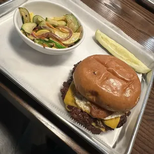 "Signature Social" and mixed veggies