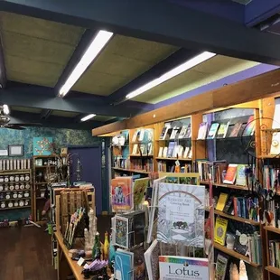 the inside of a book store