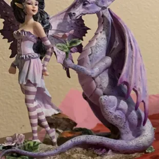 Fairies with dragon. Mythical theme