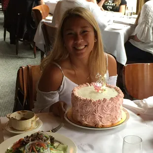 Birthday brunch at Brasserie! Cake from Boulder's Tea (Tee) and  cakes!