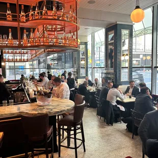 people sitting at tables