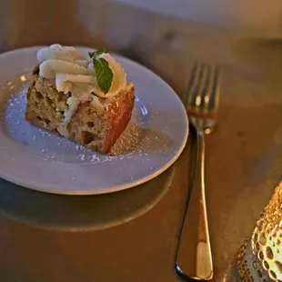 Dessert: Baba au Rhum (Sponge Cake soaked in Spiced Rum, Syrup Apricot Preserve and Chantilly)