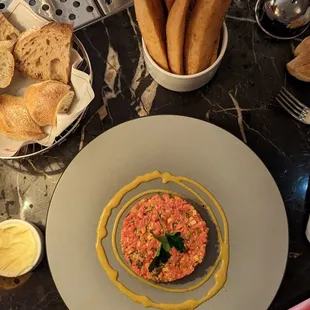 a plate of food on a table