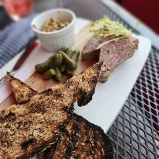 grilled meat and vegetables