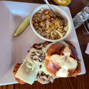 Jaeger Schnitzel Sandwich