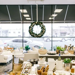 North view of the shops during holiday season 2019