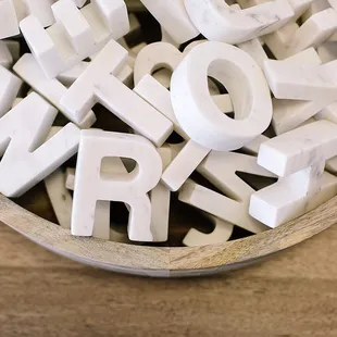 Our amazing marble letter collection