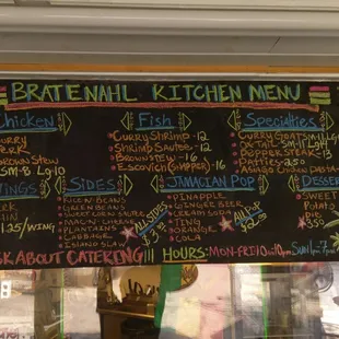 Updated menu as of September 2015