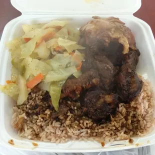Large  Jerk Chicken. One of the best things I&apos;ve had in 9 years in the city!