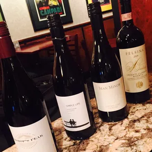 Great selection of wines..