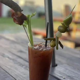 Bloody Mary. Don&apos;t like the appearance confuse you. The only good part about this was the sausage and the bacon.!!